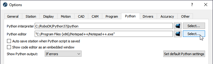 RoboDK API -图片